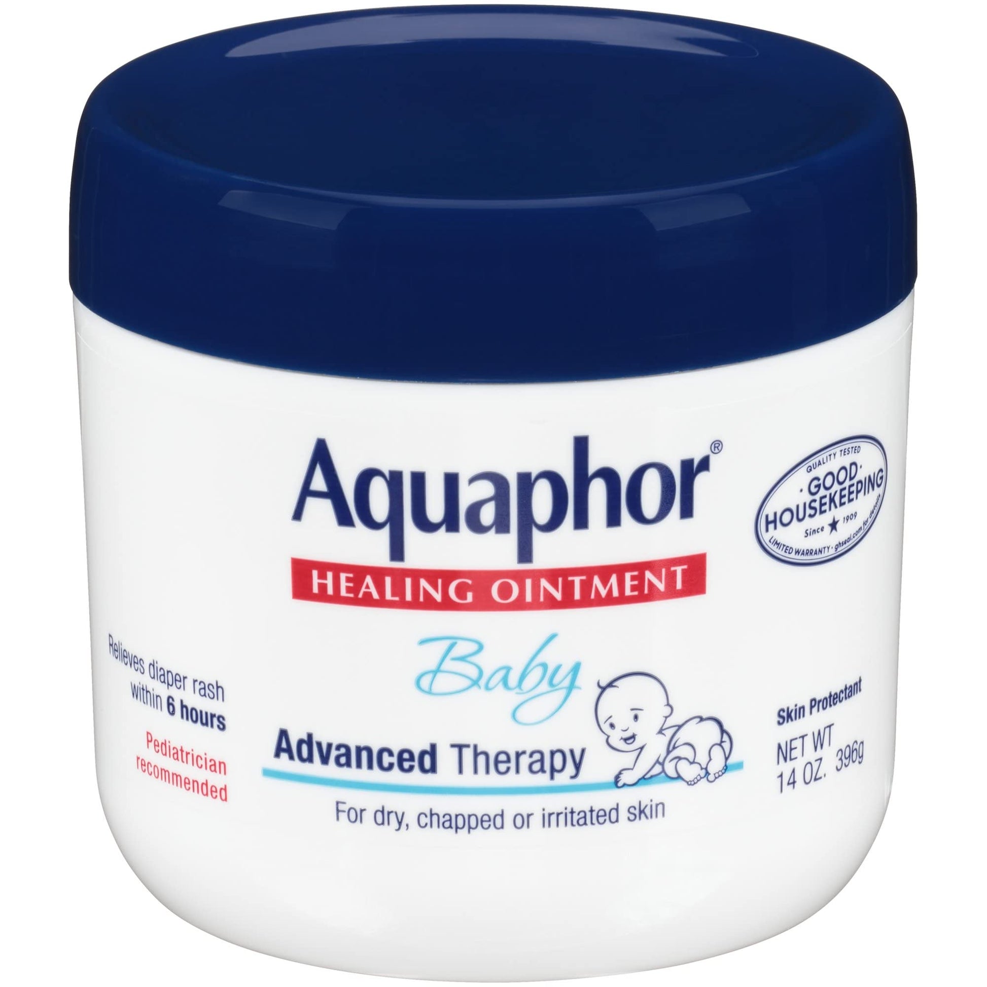 Aquaphor Baby Healing Ointment Advanced Therapy Skin Protectant, 14 Ounce, Pack of 3