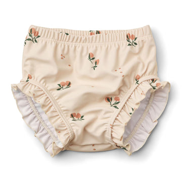 LDIOIF Infant Baby Girls Swim Diapers Washable Reusable Swimming Diaper BPA Free Swimmers Cherry Ruffle Waterproof Swim Pants