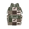 Noverbibi Woodland Deer Bear Personalized Diaper Bag with Custom Name - Custom Baby Tote Backpack for Mom, Unique Gift for New P