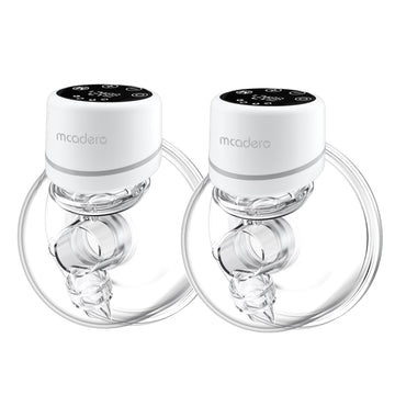Mcadero M6 Electric Breast Pump,4 Mode & 12 Levels,Led Display, Wearable Hands-Free Breast Pump,Portable Breast Pump (White M6-N