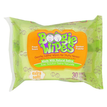 Boogie Wipes, Fresh Scent Wet Nose Wipes For Kids And Baby, Allergy Relief, Soft Natural Saline Hand And Face Tissue With Aloe,