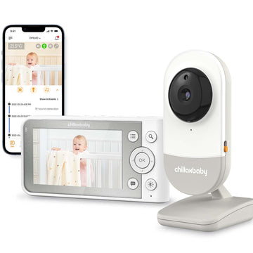 Chillax Daily Baby DM640 - WiFi Baby Monitor with Camera & Control Unit, 4.3 Screen, HD Camera, Privacy Protection Switch, WiFi 