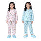 BORNLOV Girls Printed Pajama Set, Long Sleeve Shirt and Pants, Pink and Blue, 2 Pack  (5 Years6 Years)