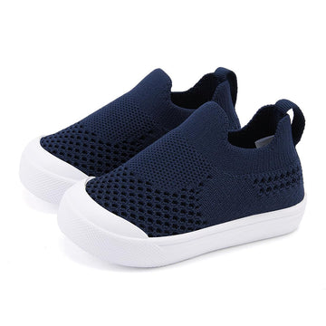 Baby Walking Shoes First Boy Girl Walker Infant Sock Tennis Mesh Sneakers Breathable 6 9 12 18 24 Months Navy Size 6-12 Months I