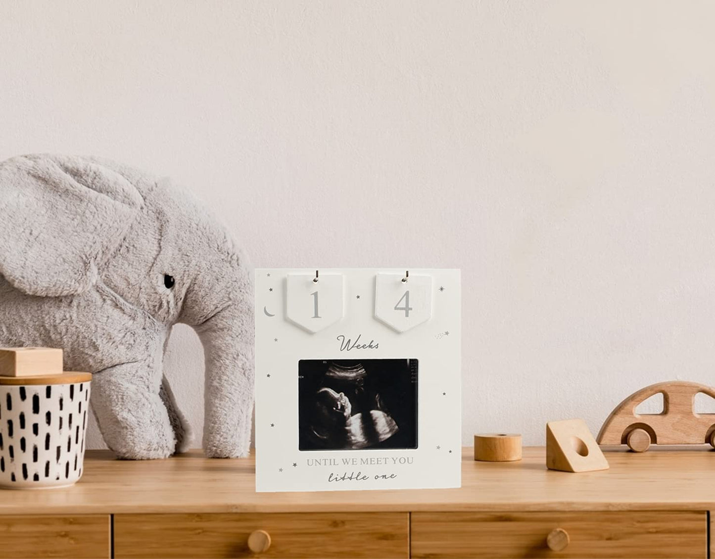Sonogram Picture Frame | Countdown Weeks | Keepsake Baby Ultrasound Frame | Great Gift For Expecting Parents | Nursery D  Cor |