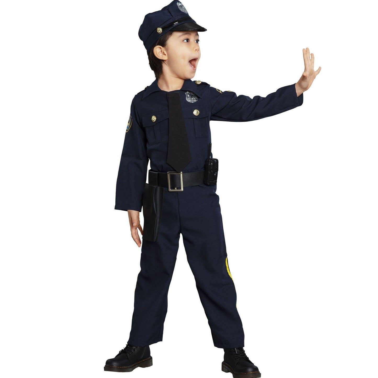 Amscan Police Officer Costume For Boys, Small (4-6), With Hat, Belt And Faux Walkie-Talkie