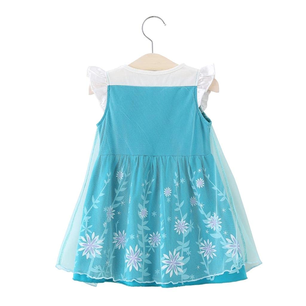 Dressy Daisy Snow Queen Princess Dress Up Clothes Halloween Fancy Party Summer Outfit With Accessories For Toddler Girls Size 2T