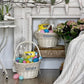 Personalization Universe Personalized Willow Easter Basket With Folding Handle- Light Pink