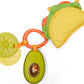 Fisher-Price Baby Toys Taco Tuesday Set, 3 Pretend Food Rattle & Sensory Activities for Newborns Ages 3+ Months