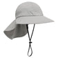 Muryobao Toddler Kids Baby Girls Boys Sun Hat Summer Upf 50+ Uv Protection Caps Wide Brim Neck Flap Beach Play Fishing Hats Grey
