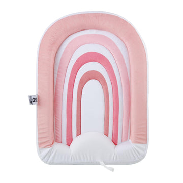 Pandaear Baby Bath Pad For Infant Newborn | Bath Seat Soft Rainbow Cushion Mat For Sink Bathtub Essentials Shower Gift (Pink)