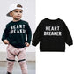 Yingisfitm Toddler Baby Girl Boy Valentines Day Outfit Crewneck Sweatshirt Long Sleeve Shirt Pullover Top Spring Clothes (Black-