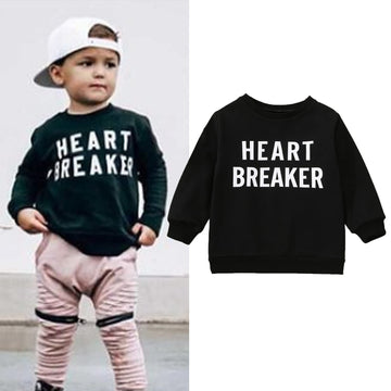 Yingisfitm Toddler Baby Girl Boy Valentines Day Outfit Crewneck Sweatshirt Long Sleeve Shirt Pullover Top Spring Clothes (Black-