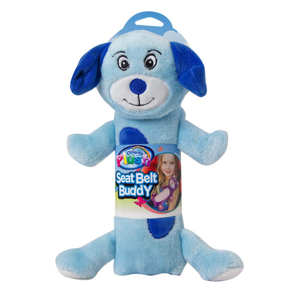 Cloudz Kids Super Soft N' Cuddly Seat Belt Buddy XL Travel Pillow. Keep Your Kids Comfy and Supported at Home or On The Go! - Bl