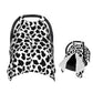 Muishi White and Black Leopard Pattern Print Baby Car Seat Canopy Nursing Cover for Newborn Car Seat Breastfeeding Covers Blanke