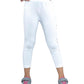 KiddoPanti Girls Savage Printed Capri Legging, White, 1012Y