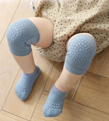 Unisex Toddler Non Slip Knee Pads And Socks Sets For Baby Boy Girls' Crawling Learn To Walk 6-15 Months