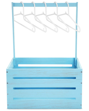 Suzile Wooden Shower Party Crate Closet, Shower Party Basket With Handle Storage Crate Hamper, Shower Party Wooden Gift Crate, P