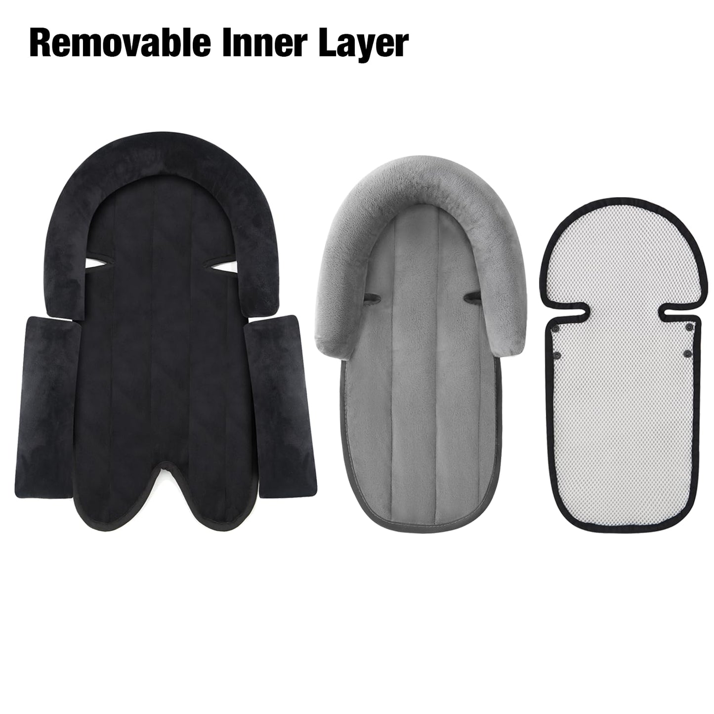 Pandaear Baby Head Support For Car Seat,3 In 1 Infant Head Neck Body Support Soft Insert Cushion Pad For Carseat, Strollers, Bou