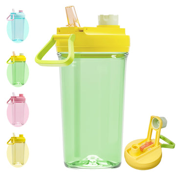 Kerilyn 12Oz Kids Water Bottle With Straw Leak-Proof Toddler Water Bottle Plastic Water Bottles Bpa-Free Toddler Straw Cups With