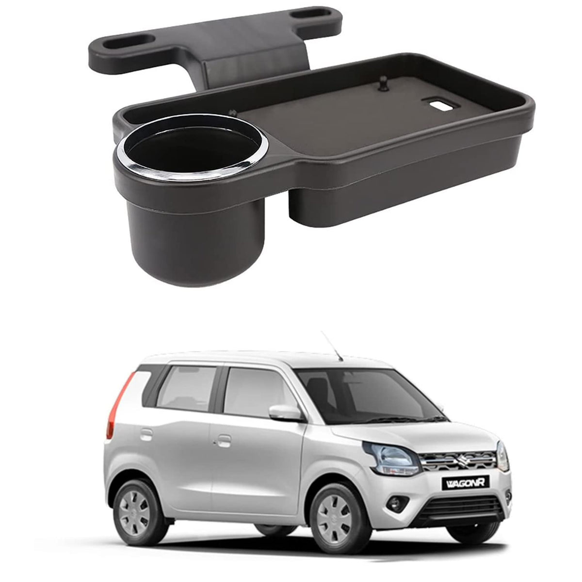 Oshotto (FT04) Foldable Car Auto Headrest Rear Back Seat Table Drink Food Cup Tray Holder Compatible with Maruti Suzuki WagonR 