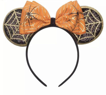 Clgift Halloween Minnie Ears,Pick Your Color, Iridescent Minnie Ears, Silver Gold Blue Minnie Ears, Rainbow Sparkle Mouse Ears,C