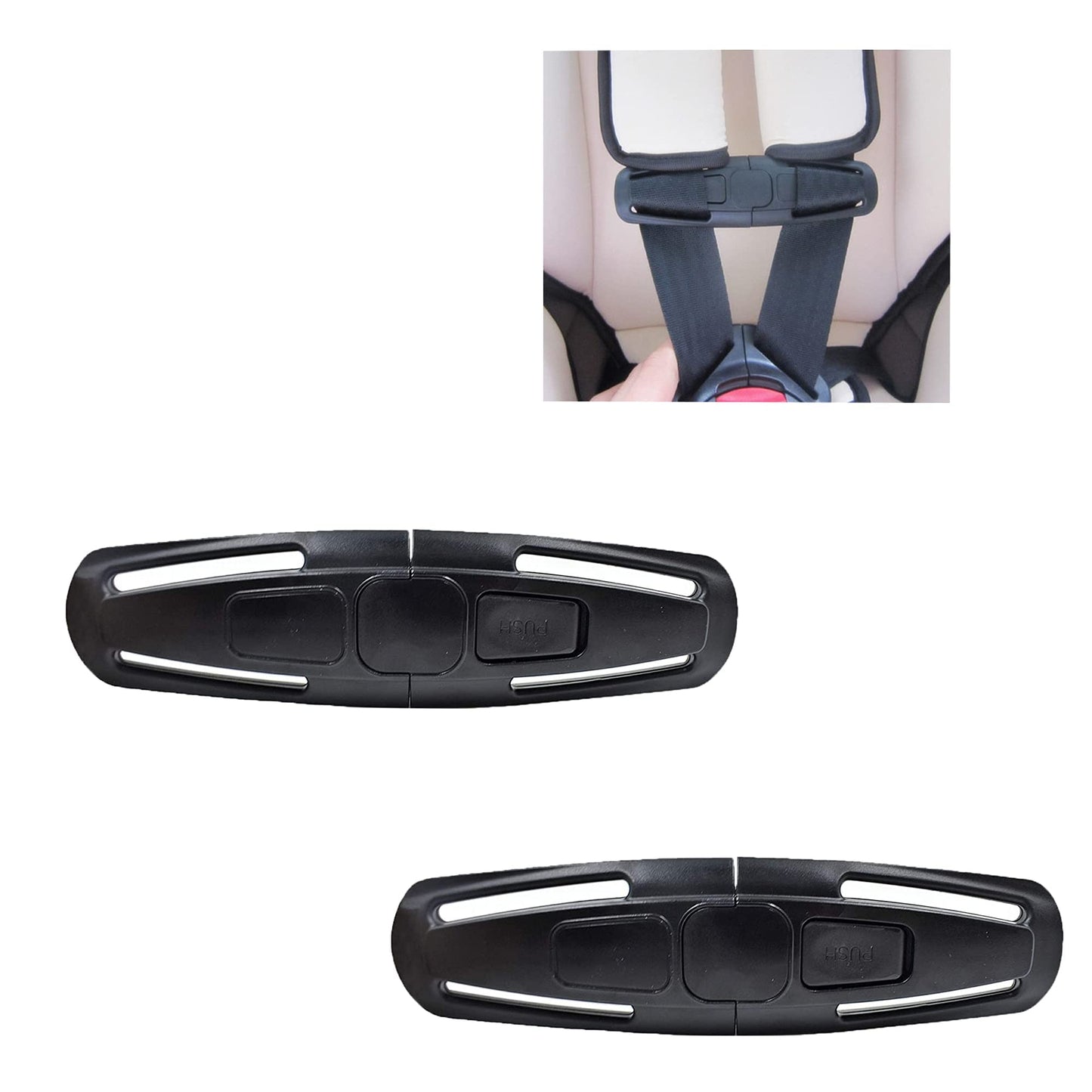 2 Pack Seat Chest Harness Clip Seat Safety Belt Clip Buckle Lock Stroller Chest Clip Universal Replacement For Baby And Kids Tre