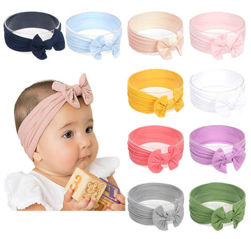 Baby Girl Nylon Headbands Newborn Infant Toddler Hairbands Knotted Children Soft Headwrap Hair Accessories