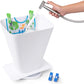 SimplyImagine SprayStand - Cloth Diaper Sprayer Splatter Shield - Contains Spray and Debris When Rinsing Cloth Diapers, Clothing