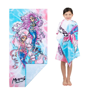 Franco Mermaze Super Soft Cotton Bath/Pool/Beach Towel, 58 In X 28 In, (Official Mermaze Product)