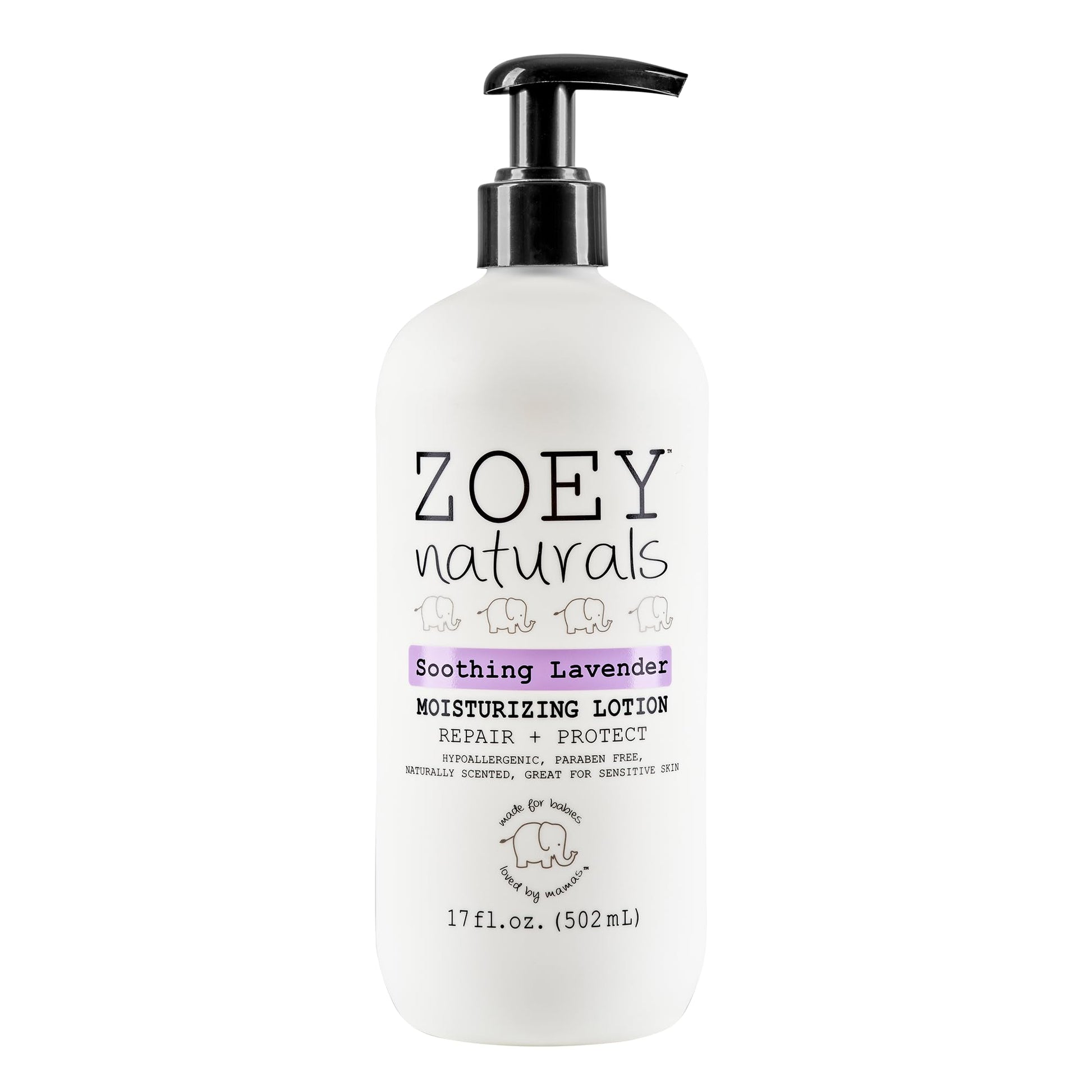 Zoey Naturals Lavender Moisturizing Lotion for Babies - Hypoallergenic, Gentle & Natural for Kids with Sensitive and Dry Skin - 