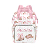 Workvalor Custom Cowgirl Baby Diaper Bag with Name - Personalized Nursing Travel Tote Backpack for Mom or Dad, Custom Name Baby 