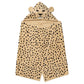 ESTABLISHER SANDLPARE Kids Hooded Towel, Cheetah Pattern, Light Brown, Soft and Absorbent, 70x140 cm, for Bath, Beach and Pool