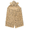 ESTABLISHER SANDLPARE Kids Hooded Towel, Cheetah Pattern, Light Brown, Soft and Absorbent, 70x140 cm, for Bath, Beach and Pool