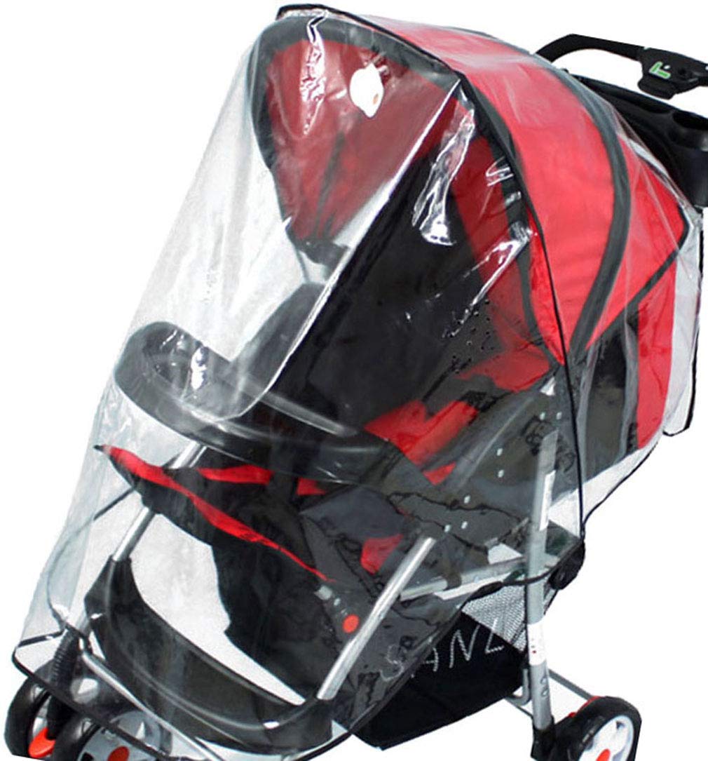 Rain & Wind Shield Transparent Baby Stroller Cover For Travel Stroller Rin Cover Universal No Window Clear2