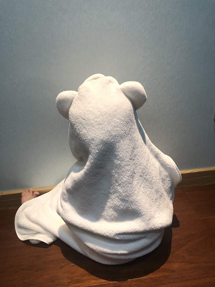 Estamico Unisex Baby Plush Hooded Bath Towels With Embroidery Cross And Cute Ears Baptism For Infants, Toddlers & Kids