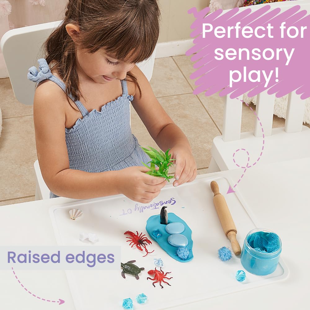 Sensationally Ot 16X13 Inches Premium Silicone Placemat For Toddlers - Non-Slip, Easy Clean Design, Kids Placemats For Dinning T
