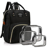 Diaper Bag With Organizing Pouches, Nappy Bags Handbag Multifunction Diaper Bag For Baby Care Travel Backpack Large Capacity Bla