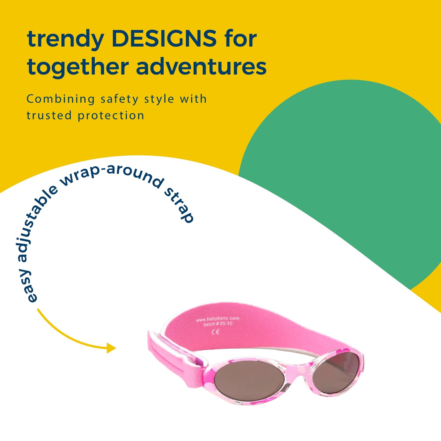 Baby Banz Baby Girls Adventure Banz Swimming Goggles, Pink Diva Camo, 2 Us