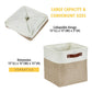 DECOMOMO 13 Inch Cube Storage Bins, Fabric Storage Cube, Basket for Kallax Shelves (Beige & White, Cube 13 - 4 Pack)