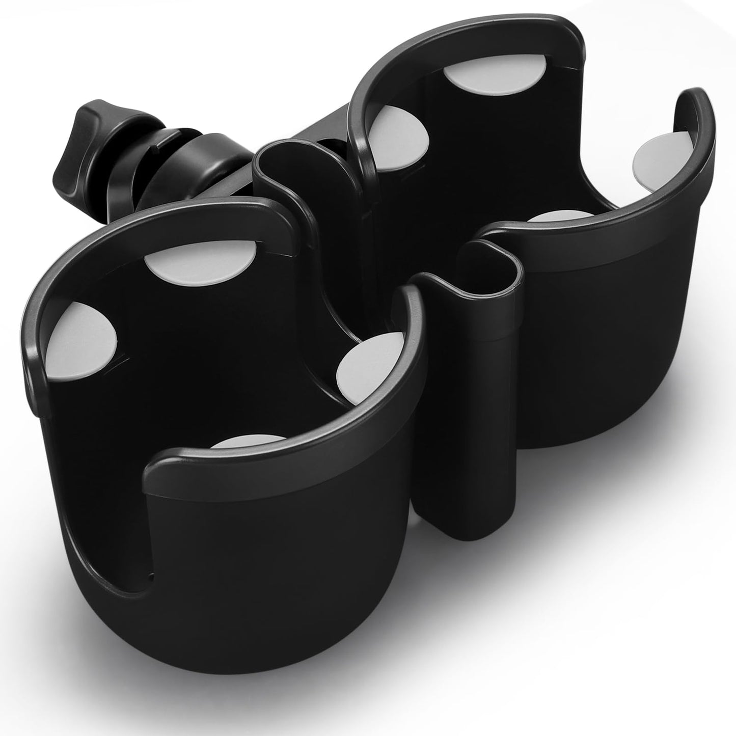 Accmor Stroller Cup Holder With Phone Holder, Universal Cup Holder For Uppababy Nuna Doona Strollers, 2-In-1 Bottle Phone Holder