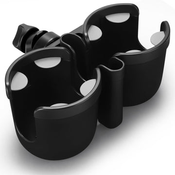 Accmor Stroller Cup Holder With Phone Holder, Universal Cup Holder For Uppababy Nuna Doona Strollers, 2-In-1 Bottle Phone Holder