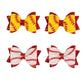Danyarts 4PCS Baby Girl Hair Bow Clips Baseball and Softball Glitter Hair Bow Clips for Girls, Faux Leather Double Layer Sequin,