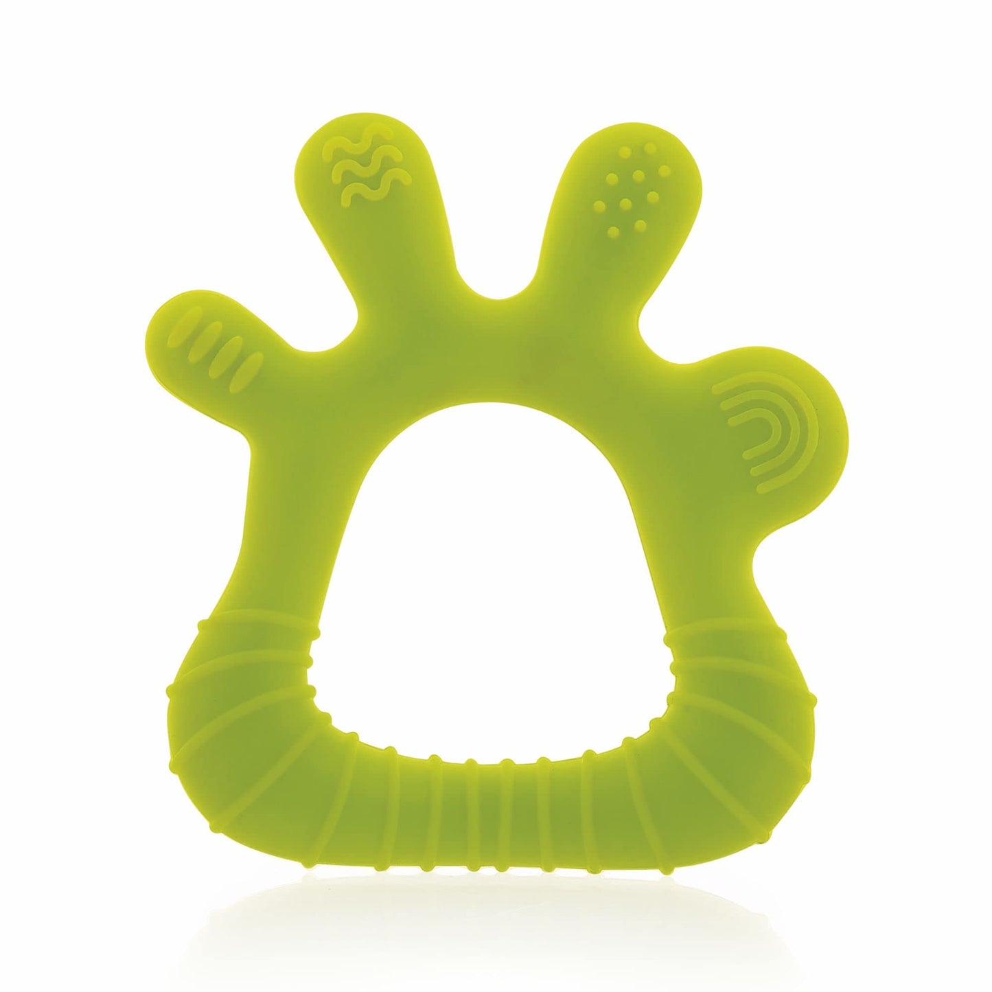 Beebaby Finger Shape Soft Silicone Teether For 3+ Months With Storage Case, Bpa Free Teething Toy For Babies With Textured Surfa