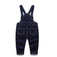 Kidscool Space Baby & Little Boys/Girls Denim Overalls,Jean Workwear,Deep Blue,3-4 Years