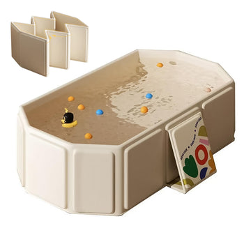DUSHARKFUN Collapsible Baby Bathtub, Portable & Foldable Bathtub for Newborns to Toddlers, Easy to Store, Lightweight for Home &