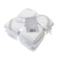 2 Soft White Elli and Raff Baby Hooded Bath Time Towel 100% Cotton Baby Gift (White)