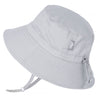 Jan & Jul Grow-With-Me Baby Infant Bucket Hat, 50+ Upf (S: 0-6 Months, Grey)