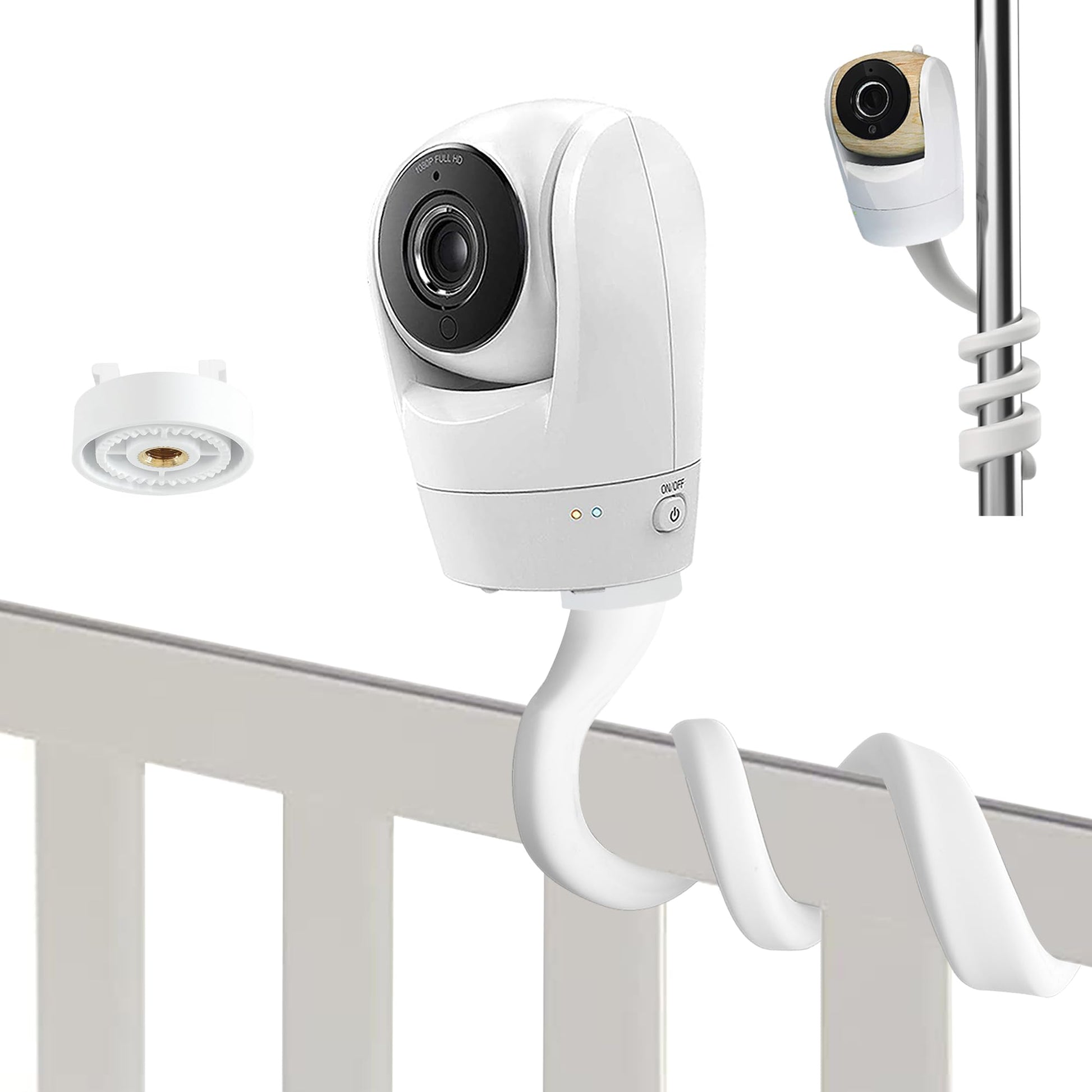 Upgraded Safer Baby Monitor Mount For Vtech Baby Monitor, Flexible Twist Mount For Vtech New Vm901, Vm928Hd And Vm919Hd