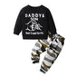 Eghunooy Infant Baby Boy Clothes Long Sleeve Letter Printed Tops Camouflage Pants Outfits Set (3-6 Months) Daddy & Son